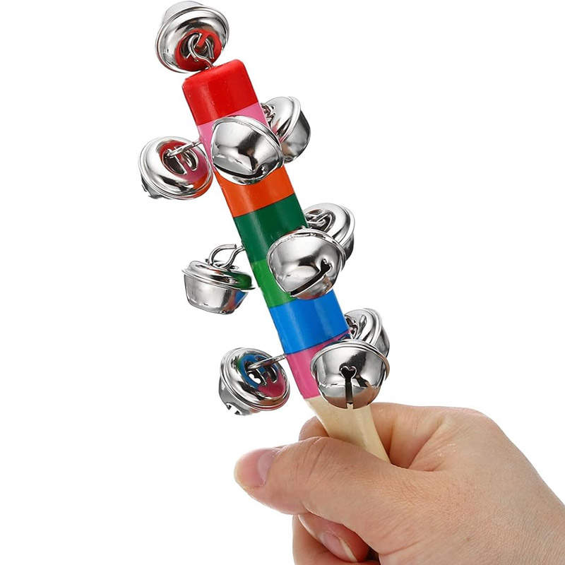 5PCS Wooden Jingle Hand Bells  - Kids Toys Xylophone 评论和价格