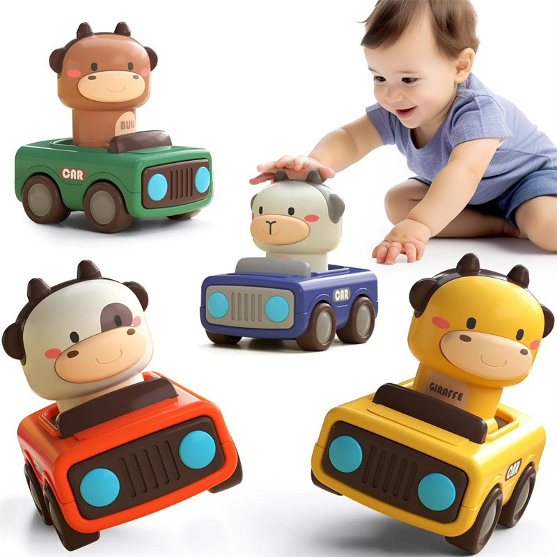 Animal Push and Go Car Toy, Du - Kids Toys Learning 评论和价格