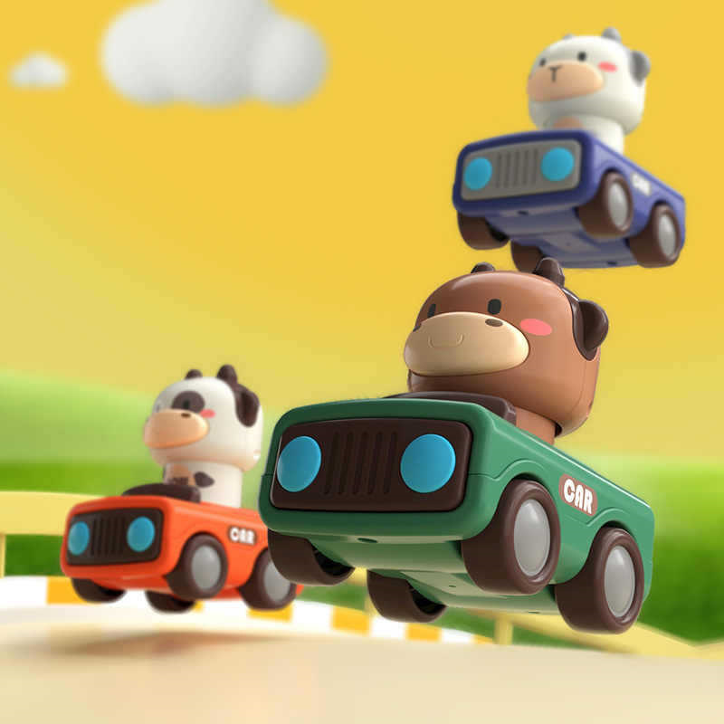 Animal Push and Go Car Toy, Du - Kids Toys Learning 评论和价格