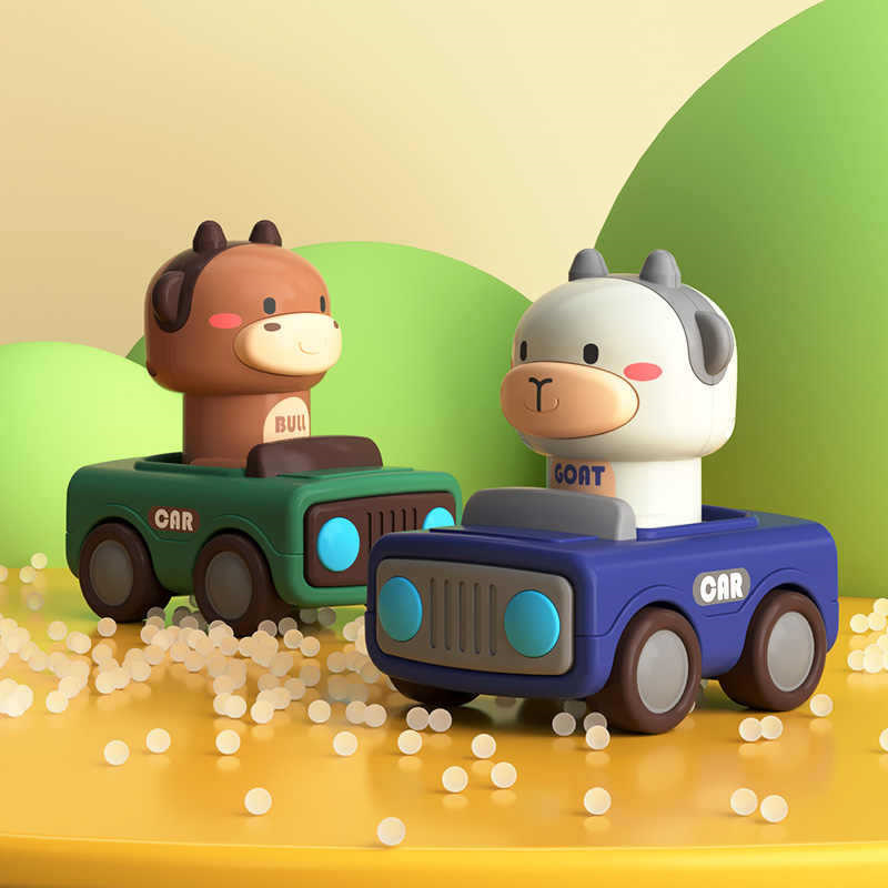 Animal Push and Go Car Toy, Du - Kids Toys Learning 评论和价格