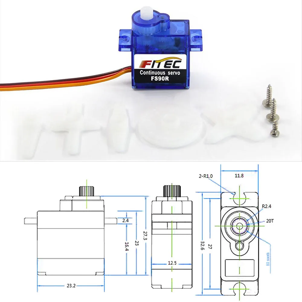 Feetech Mini FS90R Micro Servo - Kids Toys Remote Car 评论和价格