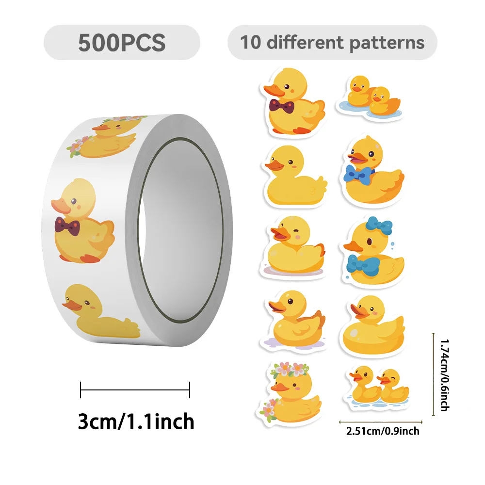 500pcs/Roll Cartoon Yellow Duc - Kids Toys Yellow 评论和价格