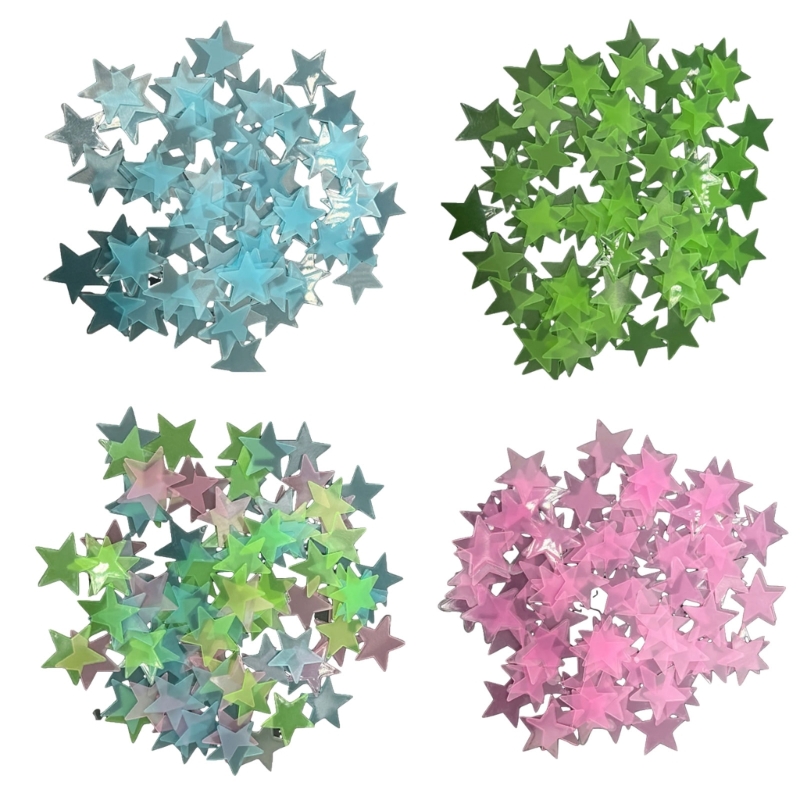 Pack of 100 Glowing 3D Star St - Glow In Dark Stars 评论和价格