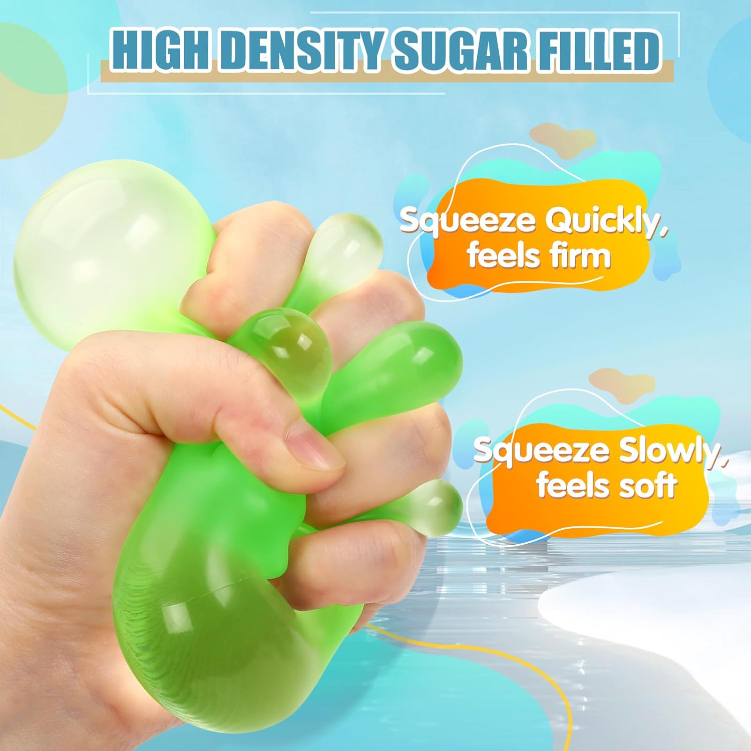 Stress Cube Squishy Fidget Toy - Kids Quiet Toys 评论和价格