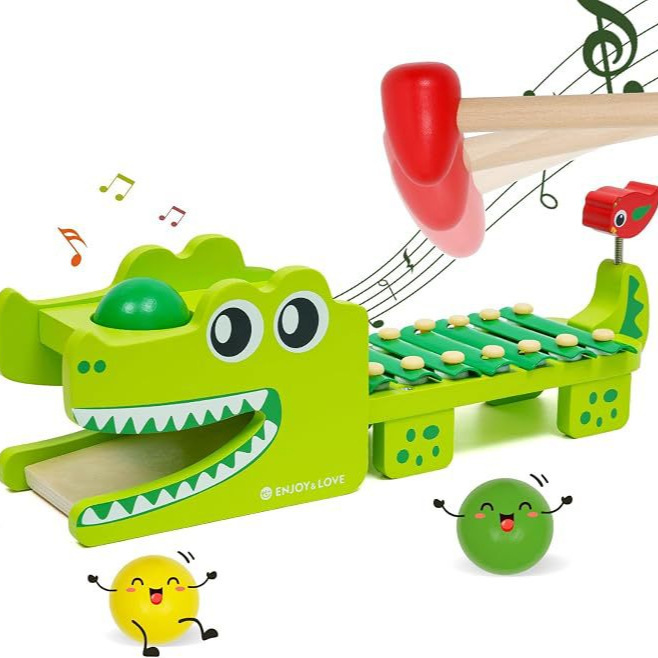Montessori Wooden Crocodile Xy - Kids Toys Xylophone 评论和价格
