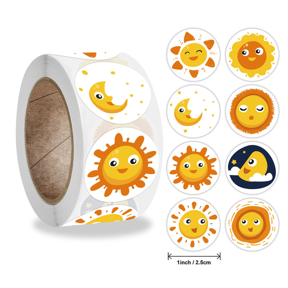 50-500 Pcs Smile Face Sticker  - Kids Toys Yellow 评论和价格