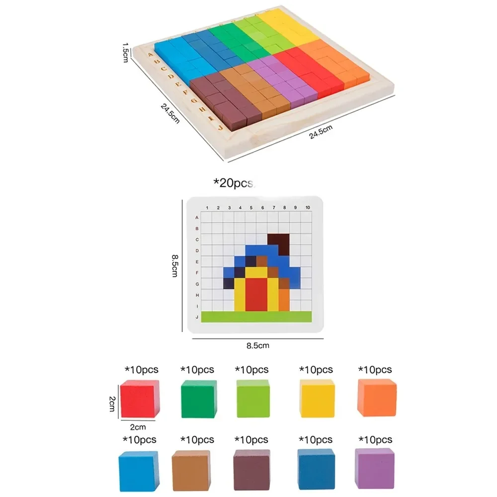 Montessori Color Counting Buil - Kids Toys Under 100 评论和价格