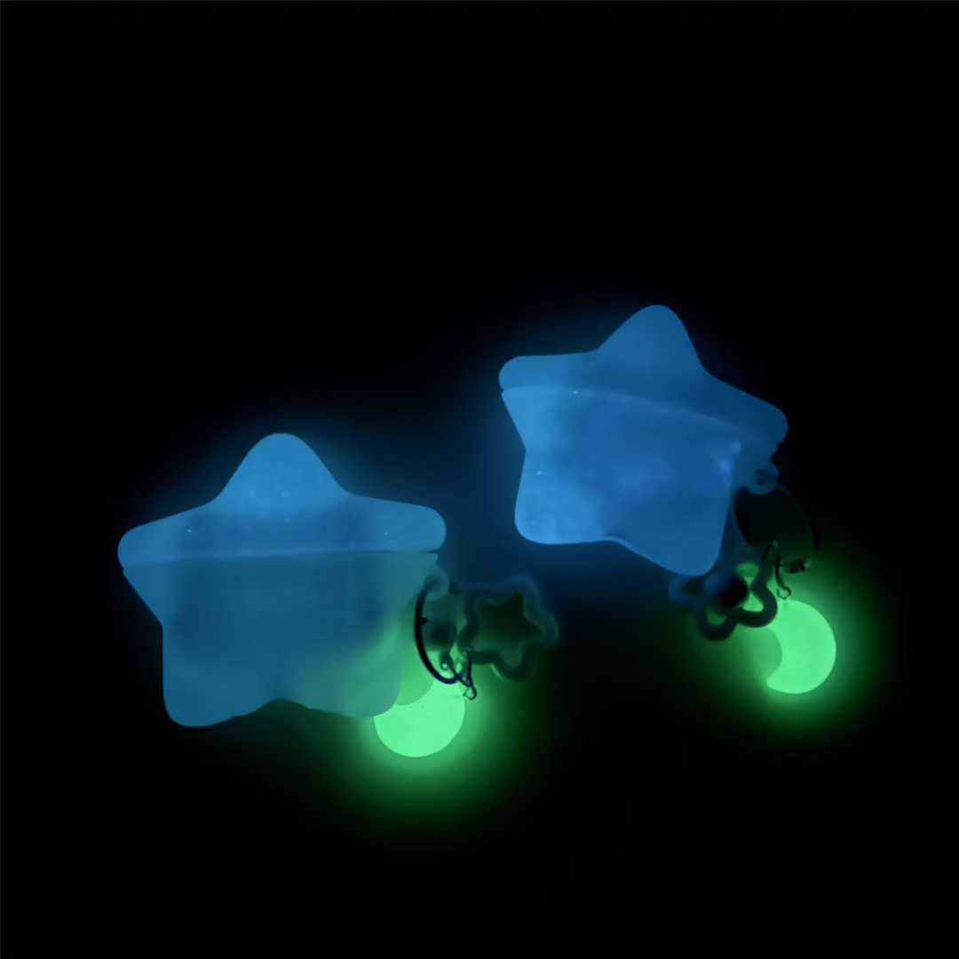 Glow in Dark Star Silicone Ear - Glow In Dark Stars 评论和价格