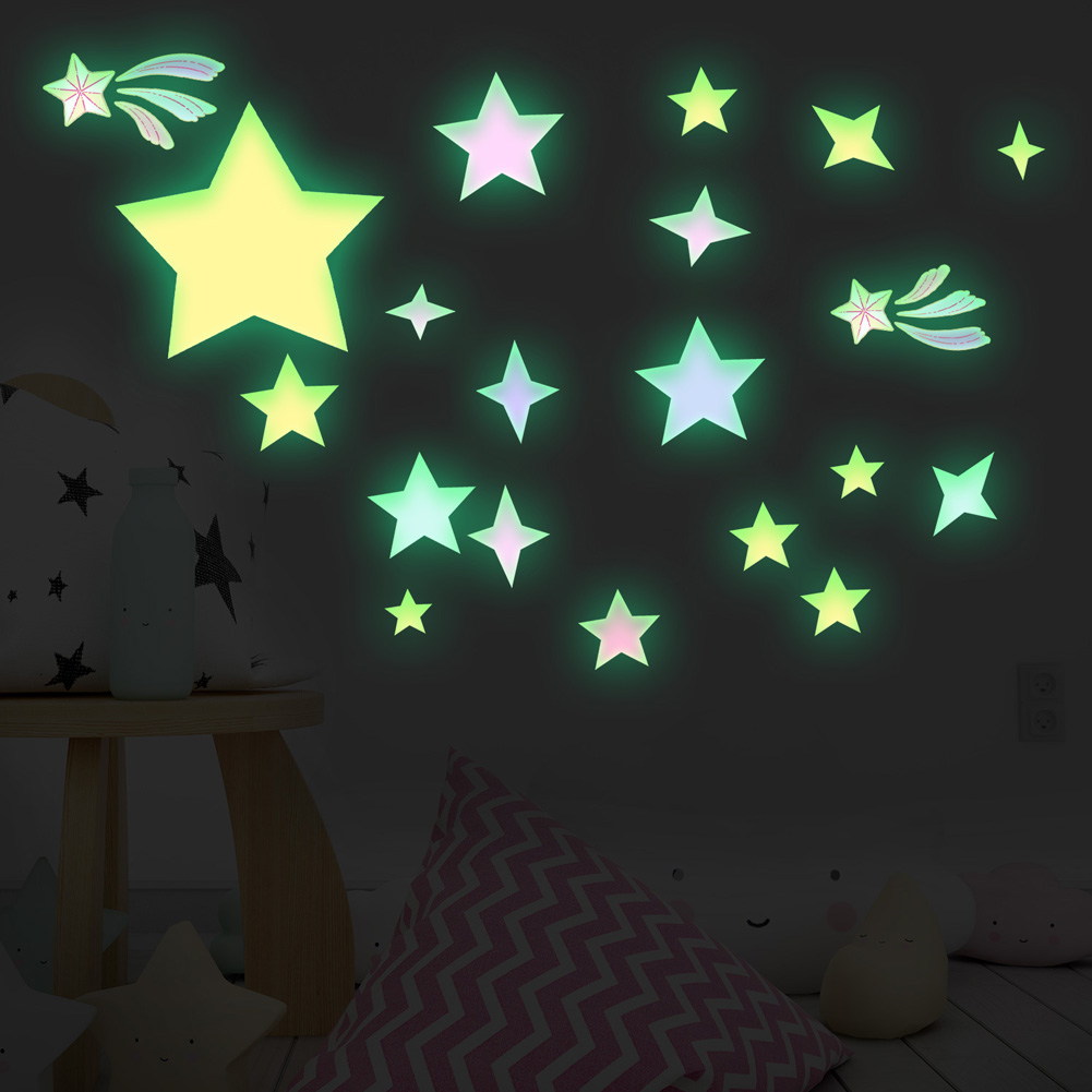 Colorful Stars Luminous Wall S - Glow In Dark Stars 评论和价格