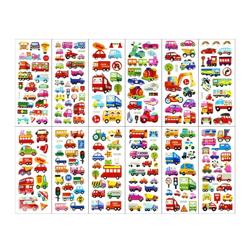 6pcs Cartoon Fireman Car Stick - Kids Toys Yellow 评论和价格