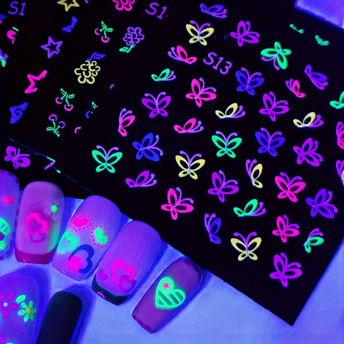 30Sheets Luminous Butterfly Na - Glow In Dark Stars 评论和价格